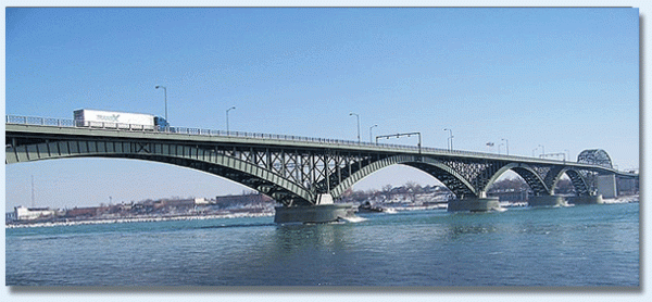 Peace Bridge, USA/Canada Border, Buffalo, New York, USA